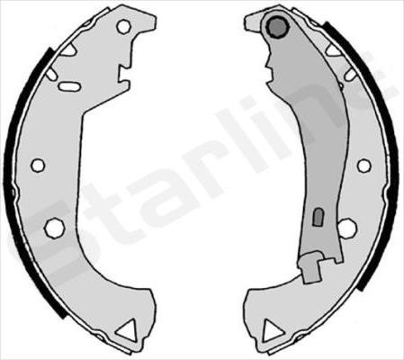 Starline BC 07810 - Комплект тормозных колодок, барабанные autospares.lv