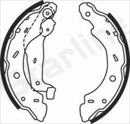 Starline BC 07750 - Комплект тормозных колодок, барабанные autospares.lv