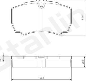 Starline BD S432 - Тормозные колодки, дисковые, комплект autospares.lv