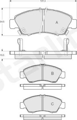 Starline BD S151 - Тормозные колодки, дисковые, комплект autospares.lv