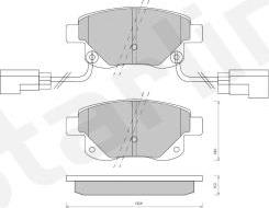 Starline BD S850P - Тормозные колодки, дисковые, комплект autospares.lv