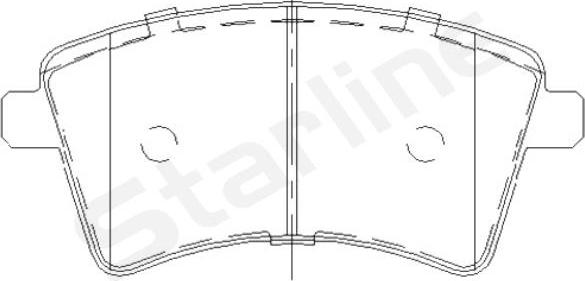 Starline BD S857P - Тормозные колодки, дисковые, комплект autospares.lv