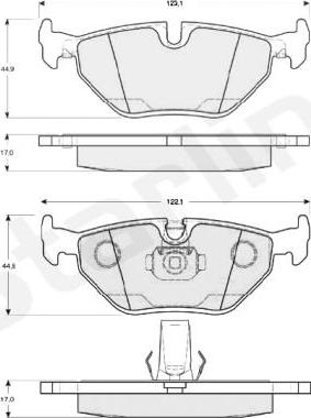 Starline BD S819P - Тормозные колодки, дисковые, комплект autospares.lv