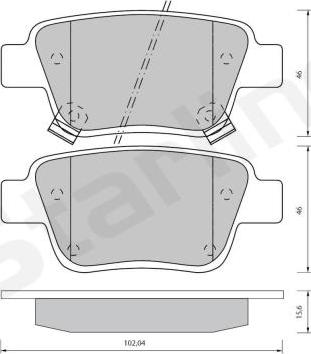 Mando MPT54 - Тормозные колодки, дисковые, комплект autospares.lv