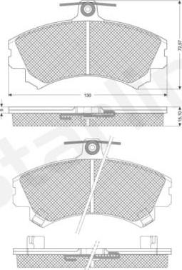 Starline BD S821P - Тормозные колодки, дисковые, комплект autospares.lv