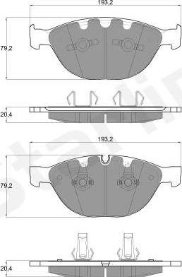 Starline BD S741 - Тормозные колодки, дисковые, комплект autospares.lv