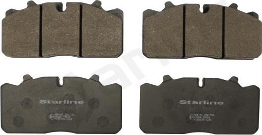 Starline BD T007 - Тормозные колодки, дисковые, комплект autospares.lv