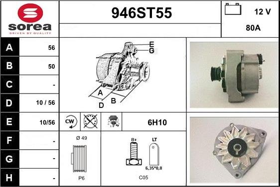 STARTCAR 946ST55 - Генератор autospares.lv