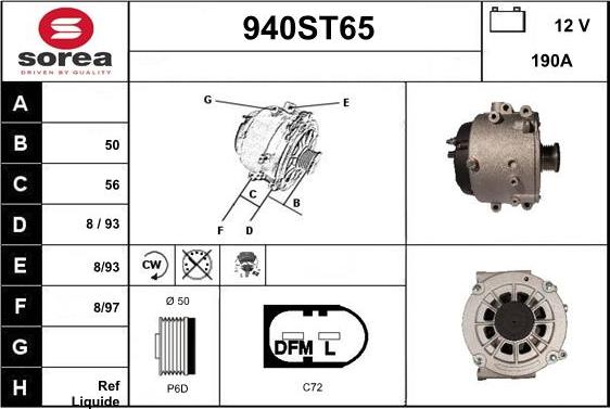 STARTCAR 940ST65 - Генератор autospares.lv