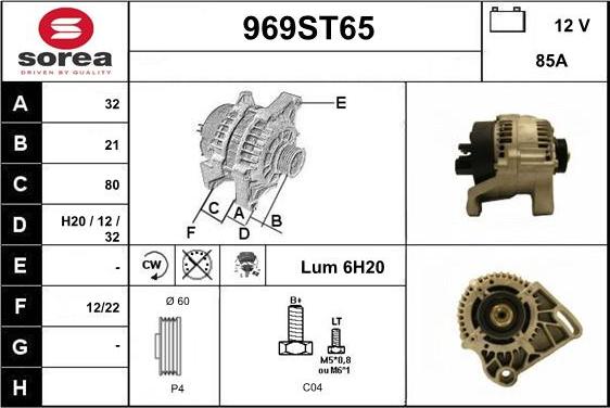 STARTCAR 969ST65 - Генератор autospares.lv