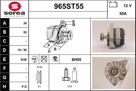 STARTCAR 965ST55 - Генератор autospares.lv