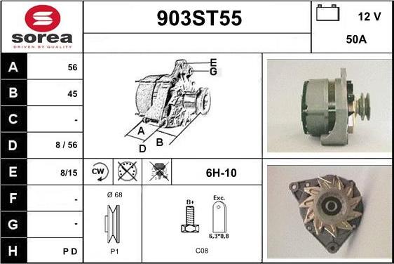 STARTCAR 903ST55 - Генератор autospares.lv