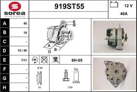 STARTCAR 919ST55 - Генератор autospares.lv