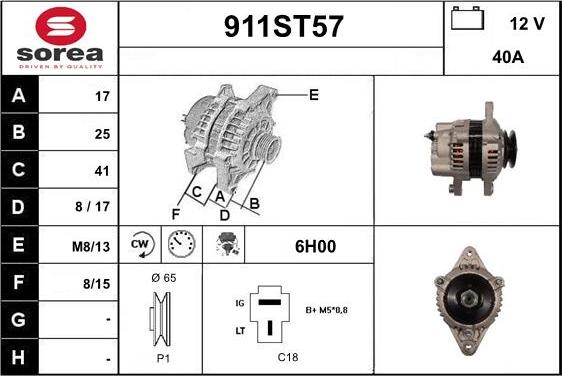 STARTCAR 911ST57 - Генератор autospares.lv