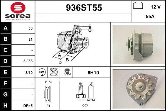 STARTCAR 936ST55 - Генератор autospares.lv