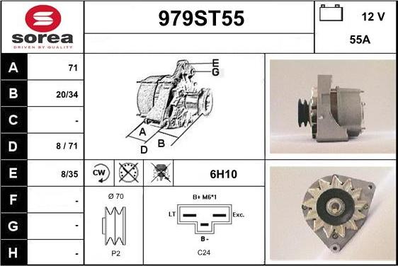 STARTCAR 979ST55 - Генератор autospares.lv