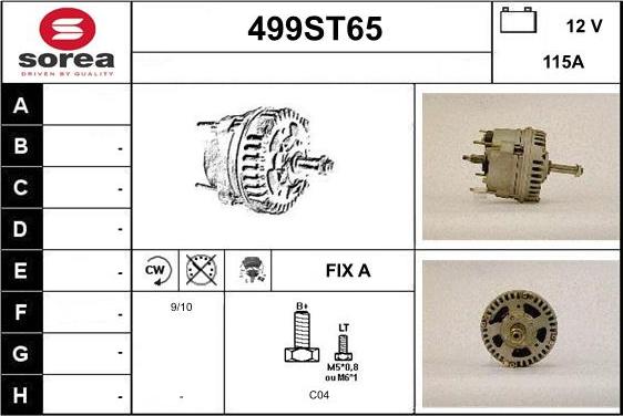 STARTCAR 499ST65 - Генератор autospares.lv