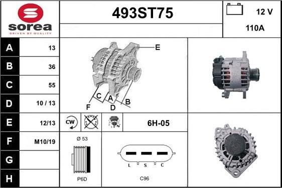 STARTCAR 493ST75 - Генератор autospares.lv