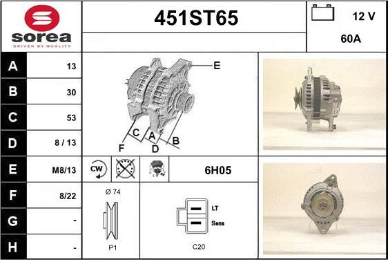 STARTCAR 451ST65 - Генератор autospares.lv