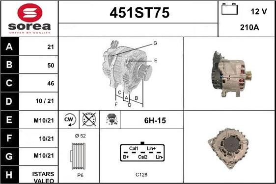 STARTCAR 451ST75 - Генератор autospares.lv