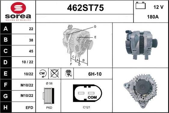 STARTCAR 462ST75 - Генератор autospares.lv