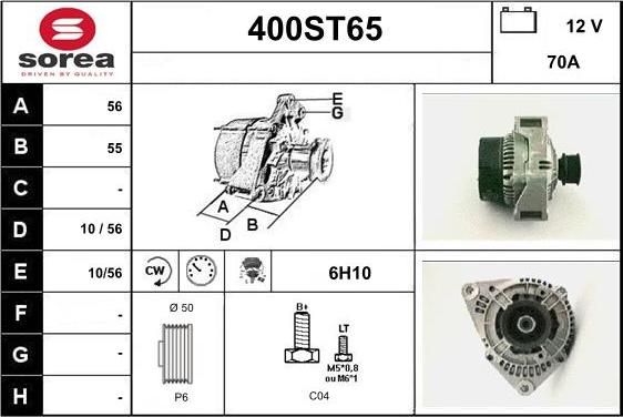 STARTCAR 400ST65 - Генератор autospares.lv