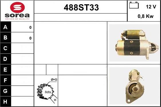 STARTCAR 488ST33 - Стартер autospares.lv