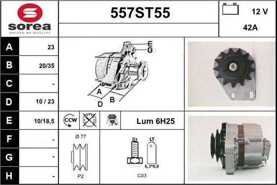 STARTCAR 557ST55 - Генератор autospares.lv