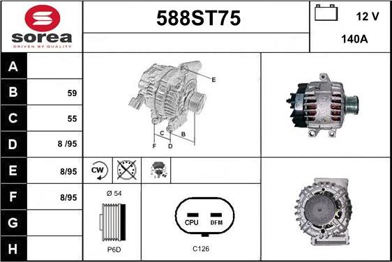 STARTCAR 588ST75 - Генератор autospares.lv