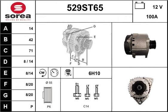 STARTCAR 529ST65 - Генератор autospares.lv