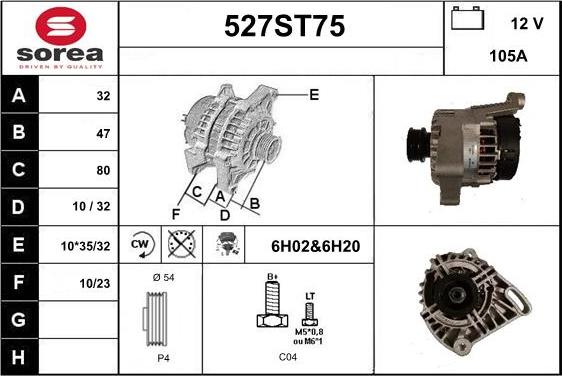 STARTCAR 527ST75 - Генератор autospares.lv