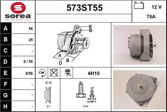 STARTCAR 573ST55 - Генератор autospares.lv