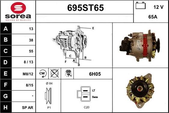 STARTCAR 695ST65 - Генератор autospares.lv