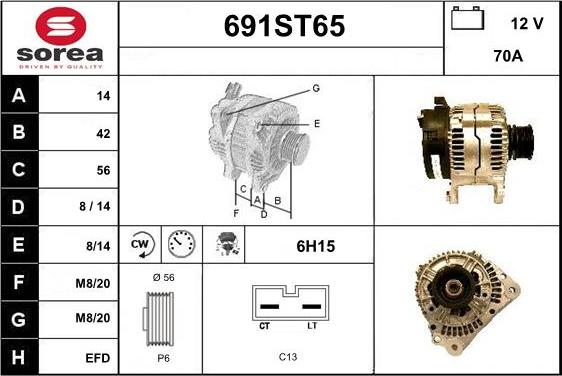 STARTCAR 691ST65 - Генератор autospares.lv