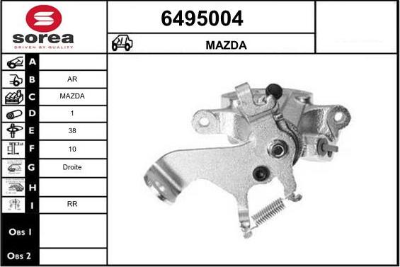 STARTCAR 6495004 - Тормозной суппорт autospares.lv