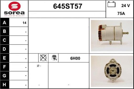 STARTCAR 645ST57 - Генератор autospares.lv