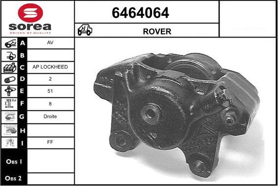 STARTCAR 6464064 - Тормозной суппорт autospares.lv