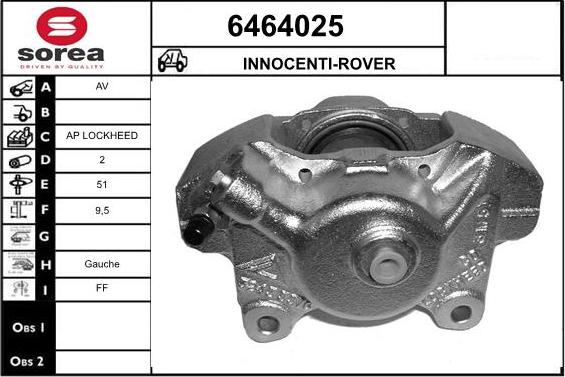 STARTCAR 6464025 - Тормозной суппорт autospares.lv