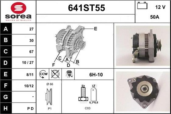 STARTCAR 641ST55 - Генератор autospares.lv