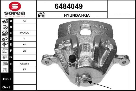 STARTCAR 6484049 - Тормозной суппорт autospares.lv