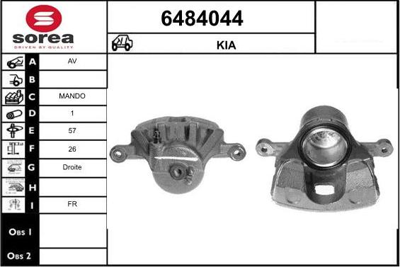 STARTCAR 6484044 - Тормозной суппорт autospares.lv