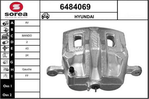 STARTCAR 6484069 - Тормозной суппорт autospares.lv