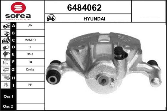 STARTCAR 6484062 - Тормозной суппорт autospares.lv