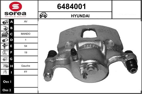 STARTCAR 6484001 - Тормозной суппорт autospares.lv