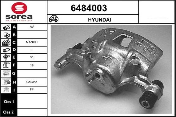 STARTCAR 6484003 - Тормозной суппорт autospares.lv