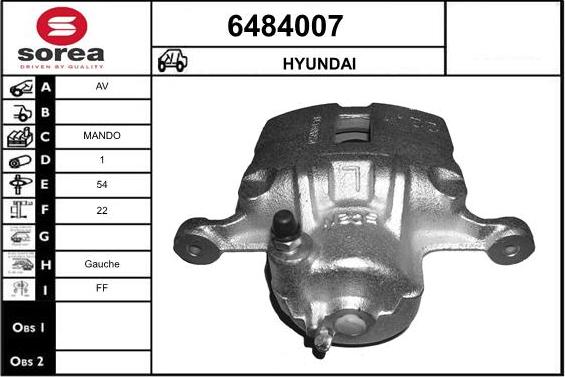 STARTCAR 6484007 - Тормозной суппорт autospares.lv