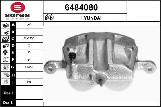 STARTCAR 6484080 - Тормозной суппорт autospares.lv