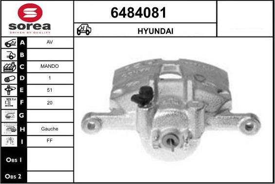 STARTCAR 6484081 - Тормозной суппорт autospares.lv