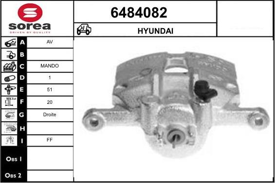 STARTCAR 6484082 - Тормозной суппорт autospares.lv