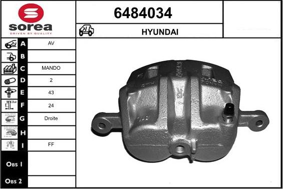 STARTCAR 6484034 - Тормозной суппорт autospares.lv